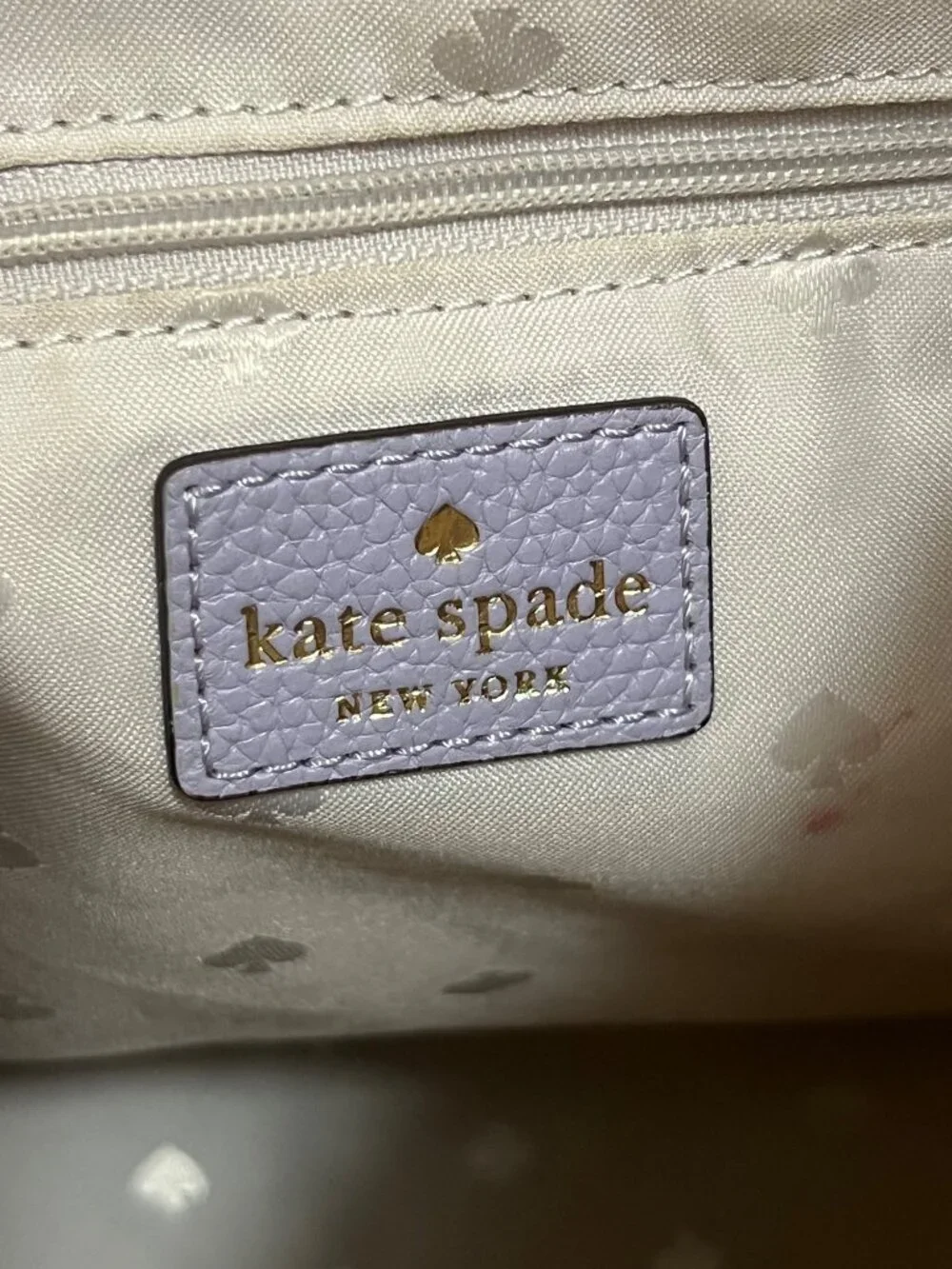 Kate Spade New York Lilac Leather Hobo Bag With Crossbody Strap